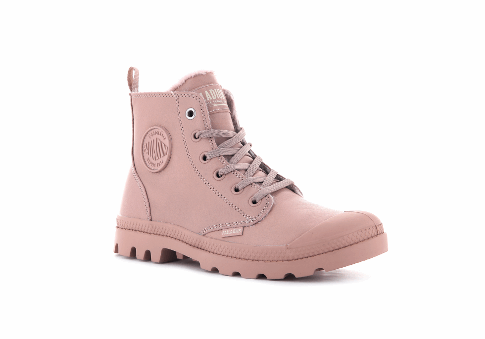 Cuir Palladium Pampa Hi Zip S Misty Rose