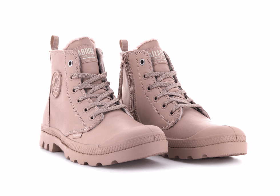 Cuir Palladium Pampa Hi Zip S Misty Rose