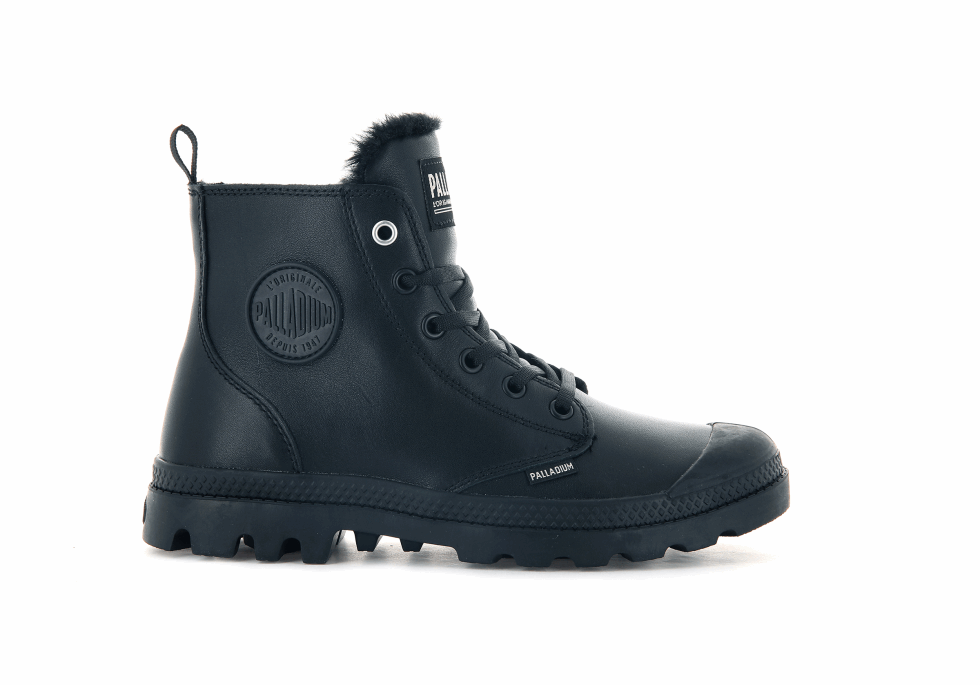 Cuir Palladium Pampa Hi Zip S Noir