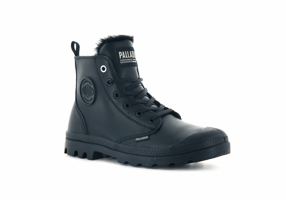 Cuir Palladium Pampa Hi Zip S Noir