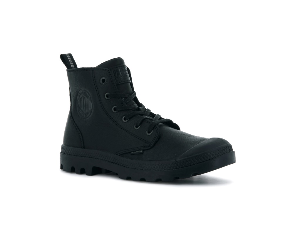 Noir Palladium Pampa Hi Zip Lth Ess
