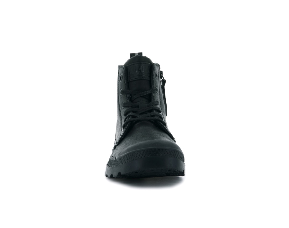 Noir Palladium Pampa Hi Zip Lth Ess