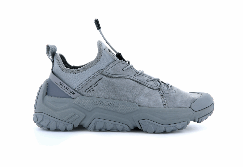 Palladium Off-grid Lo Cuir Gris Flanelle