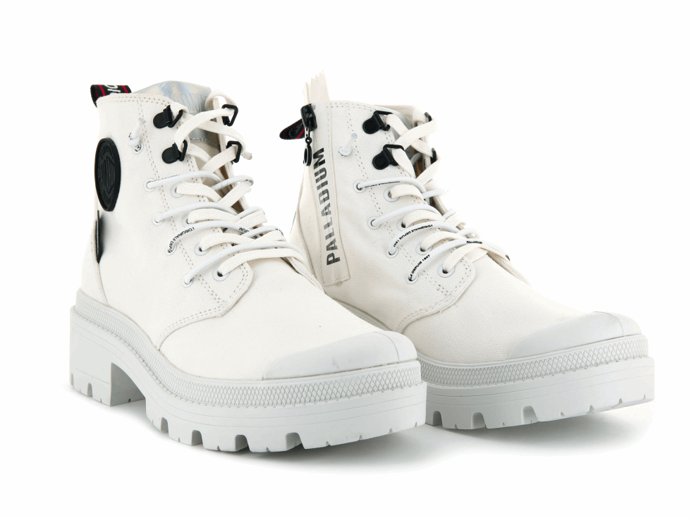Palladium Pallabase Metro Star Blanc