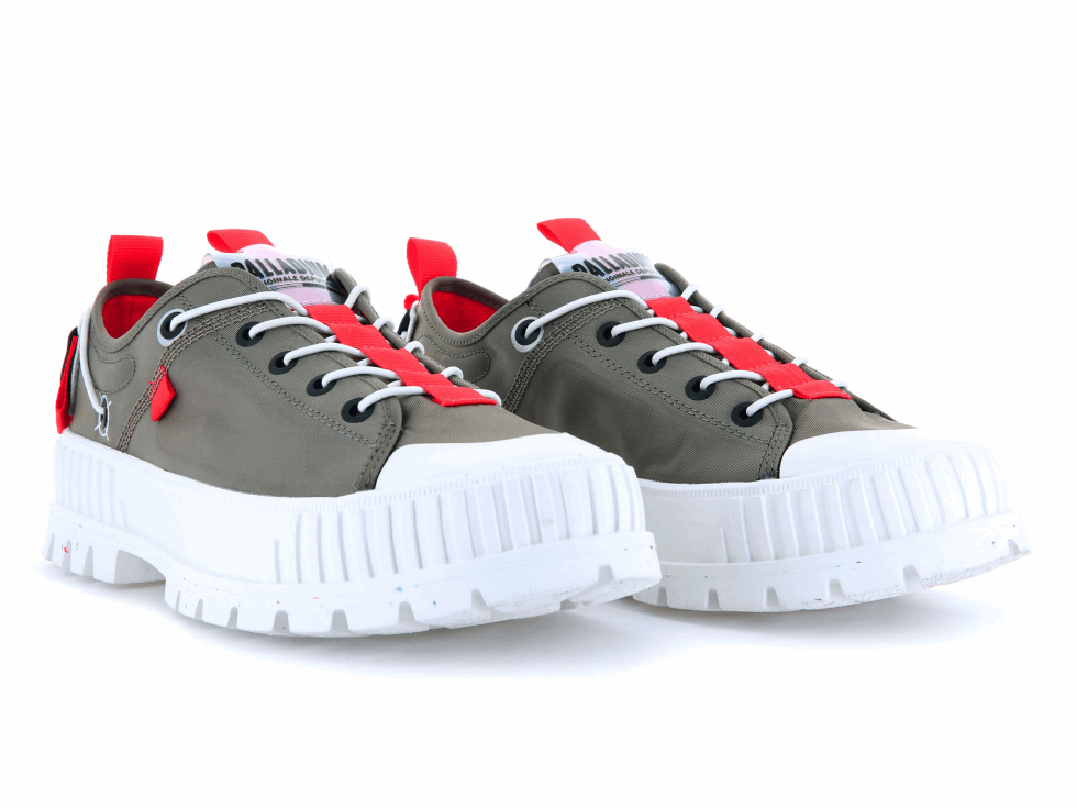 Palladium Pallashock Lo Billet Pour La Terre Vert Sombre