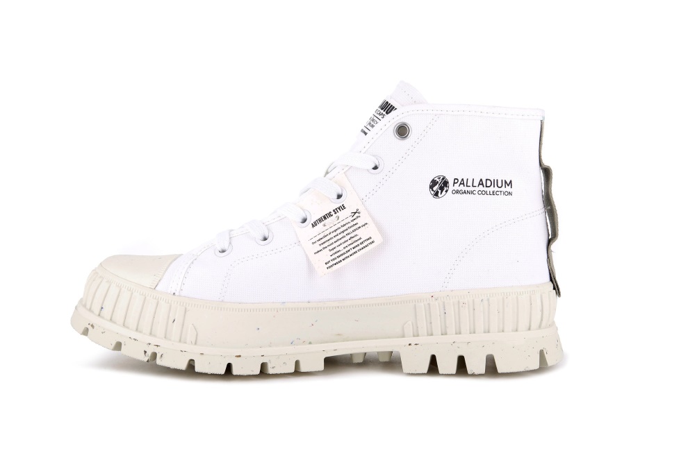 Palladium Pallashock Mid étoile Organique Blanc