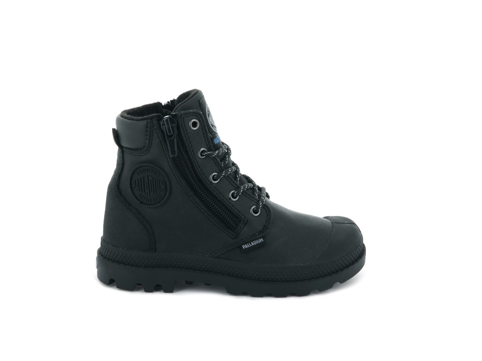 Palladium Pampa Hi Cuff étanche Corbeau Bleu Brouillard