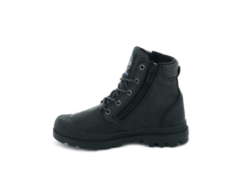 Palladium Pampa Hi Cuff étanche Corbeau Bleu Brouillard