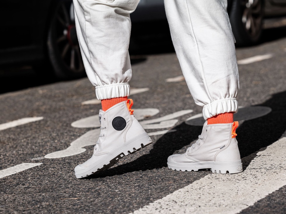 Palladium Pampa Hi Sergé Gris Lune