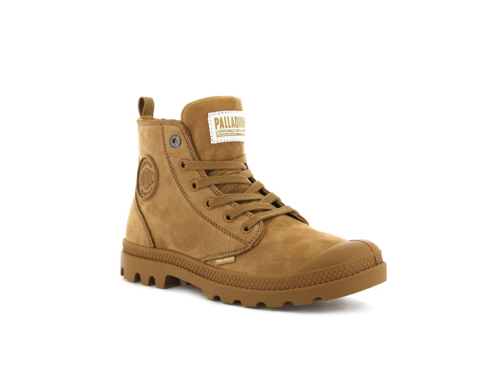 Palladium Pampa Hi Zip Nubuck Ambre Or