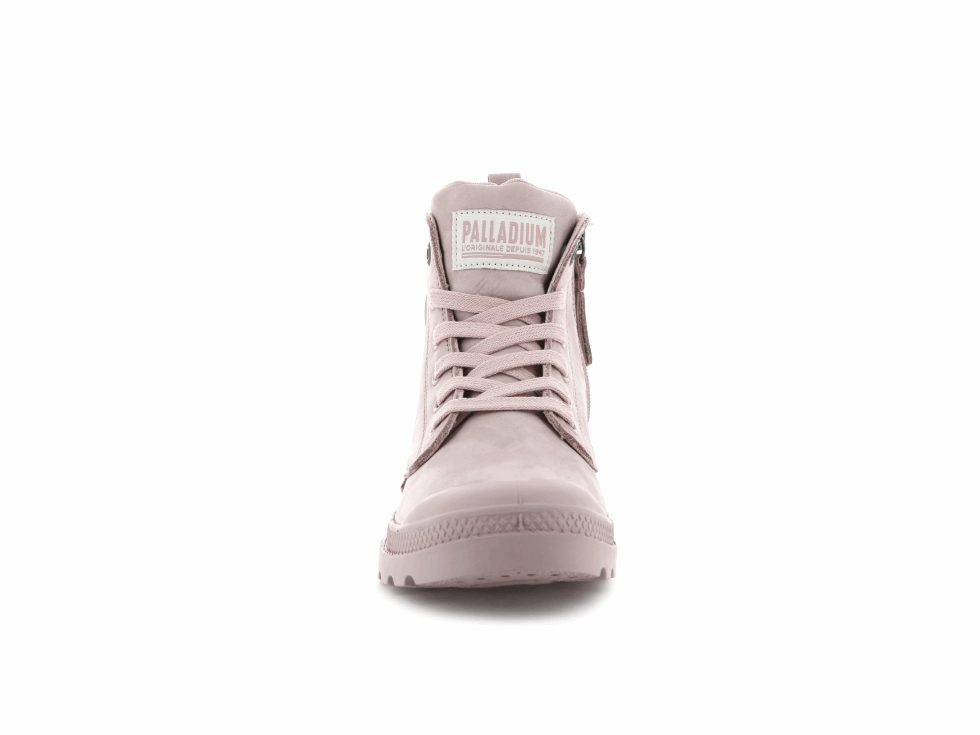Palladium Pampa Hi Zip Nubuck Rose Fumé