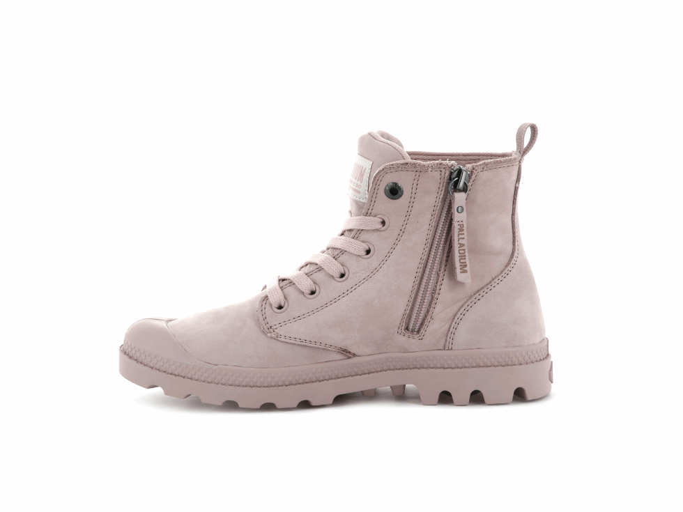 Palladium Pampa Hi Zip Nubuck Rose Fumé