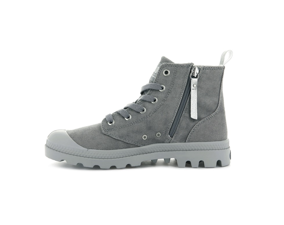 Palladium Pampa Zip Desertwash Gris Foncé