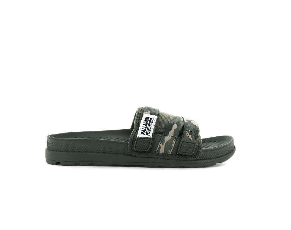 Palladium Solea Slide Olive Night Camo