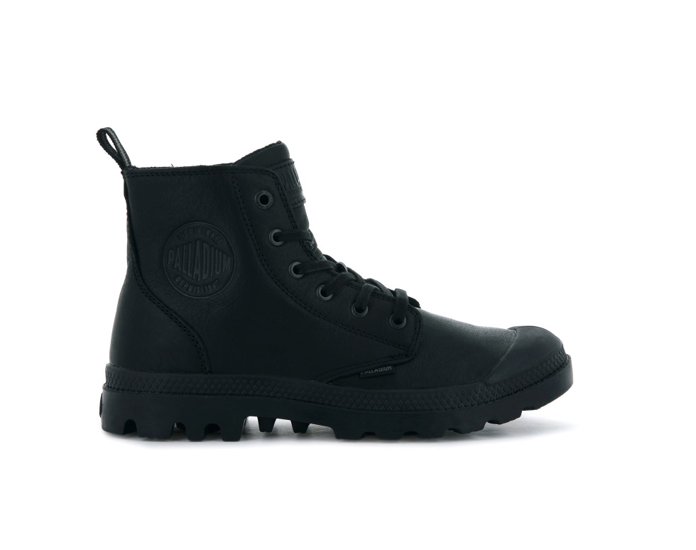 Noir Palladium Pampa Hi Zip Lth Ess