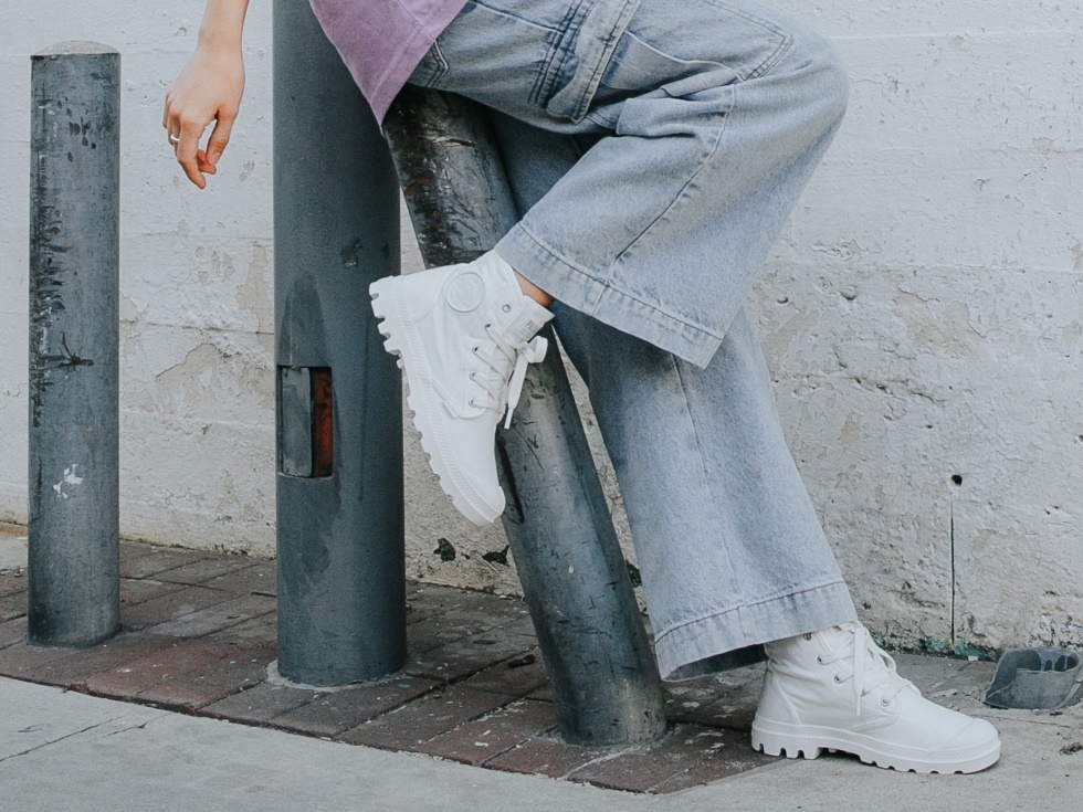 étoile Blanc Femme Pampa Hi Palladium